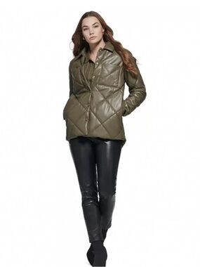 Calvin Klein Olive Green Quilted Puffer Jacket
